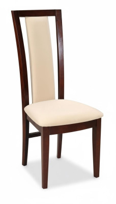 Classico set di 6 sedie design in legno e tessuto per sala da pranzo di ristorante.