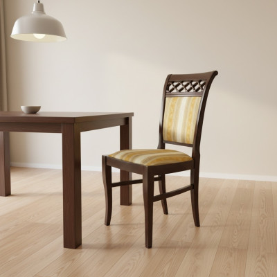Sedia classica design in legno imbottita Sedie moderne per sala da pranzo in stile ristorativo.