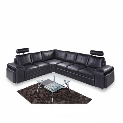 Divano ad angolo Living Lounge, divano ad angolo imbottito, divano, divano insieme, in pelle moderno