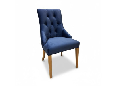 Chesterfield Set 6x Sedia da pranzo in tessuto imbottito Sedia Gastro sala da pranzo