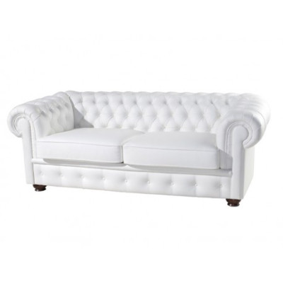 Divano Chesterfield 3+2 posti seduta imbottita classica.
