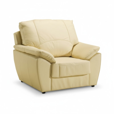 Set di divani in pelle vera 3+1 posti, divano classico, imbottitura assortita.