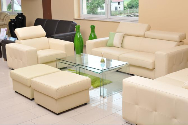Set di divani 3+1 posti design divani imbottiti in pelle e arredi per il relax