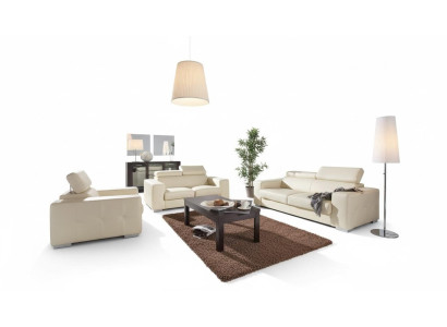 Set di divani 3+1 posti design divani imbottiti in pelle e arredi per il relax
