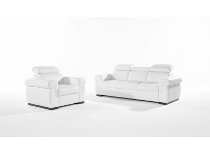 Divano 3 posti Design Divani Imbottiti in Pelle Relax Moderni