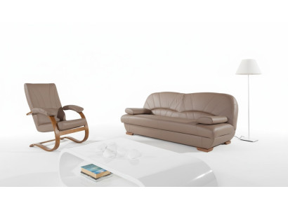 Divano design in vera pelle, set divano 3+1 posti, moderno divano imbottito.