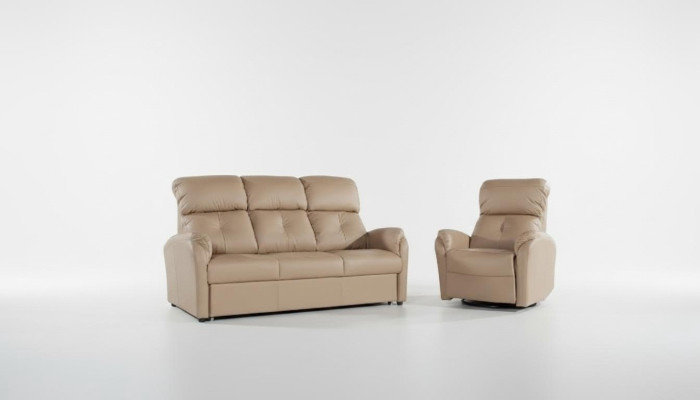 Pelle vera Salotto 3+1 posti Divano moderno Design decorativo Imbottitura