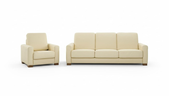 Divano componibile 3+1+1 posti di design, divani imbottiti in pelle moderni per il relax.