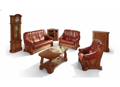 Set completo di divani in pelle, divani in pelle di lusso per soggiorno 3+2.