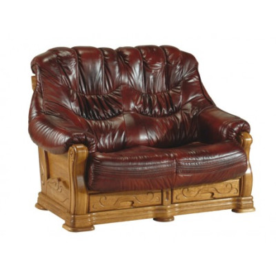 Divano a due posti Divano classico in pelle Sofa divani rivestiti Divano 2 posti in pelle