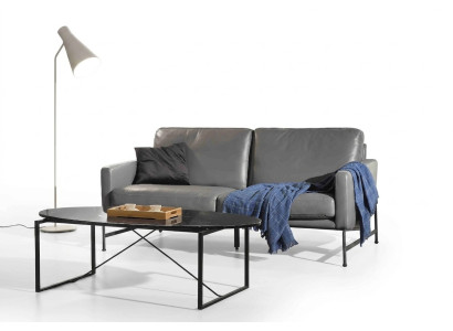 Lusso Designer Set Divano Poltrona Set Imbottitura in Pelle 2+1+1 Divani