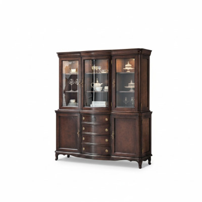 Armadietto Elegante Credenza in Legno Stile Barocco Buffet Vetrina Nuovo