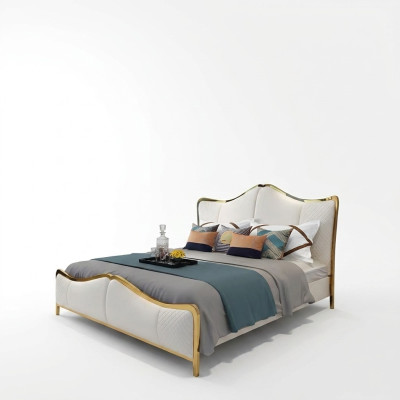 Letto Imbottito Design Di Lusso Letti Matrimoniali Hotel Matrimoniale 180x200cm Camera Da Letto In Pelle