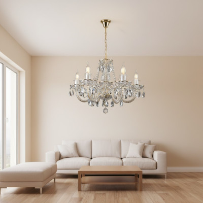 Lampadario a corona in cristallo classico Kron Kronleuchter Lampen Abdeckung Beleuchtung Leuchten