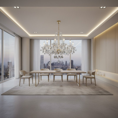 Boemia lampadario Luxe in cristallo, copertura, luci fatti a mano, nuovi