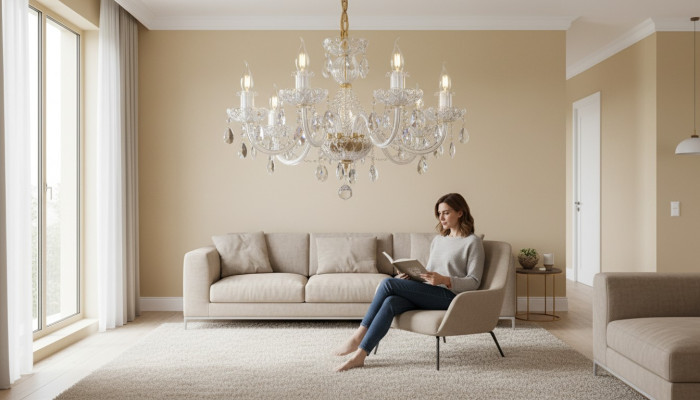 Copertura camera da letto Lampadario cristallo Pietre Lampadario Lampada Nuova