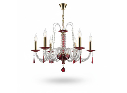 Candelabro Stile Antico Lampada Copertura Luce Rossa Lampade Lampadario Lampada Cristallo
