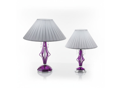 Lampada a cristallo, lampada da scrivania, tavolo Elite Bohemia piede comodino Nuovo
