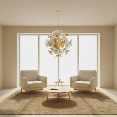 Lampadario Elite Boemia a Fiori Lampada a Soffitto a Corona Illuminazione