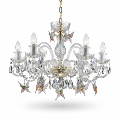 Design lampadario boemo in oro e cristallo lampade luci lampadari soffitto.