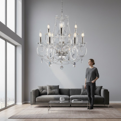 Plafoniera Lampade Lampadario Lampada soffitto Luci Boemia Lampadario Cristallo