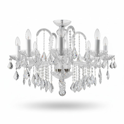 Lampadario Lampada Lampade Cristallo Luci Boemia Coperchio Lampadario