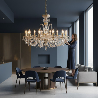 Bohemia Crystal Light Lamp Cover Chandelier Light Lamp