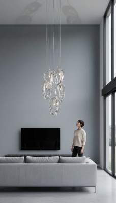 Cristallo lampadario lampadario soffitto lampada a sospensione luce Elite Boemia Conchiglie