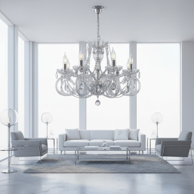 Lampadario Lampada Lampade Cristallo Luci Boemia Copertura