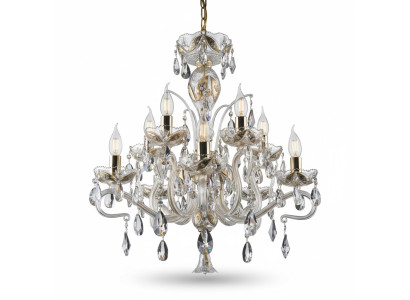 Lampadario a candeliere di cristallo Lampada a soffitto Illuminazione da soffitto Elite Boemia.