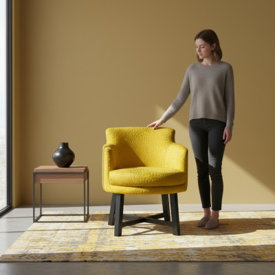 Design sedie Chesterfield set di sedie rivestimento tessile gruppo hotel 4x set