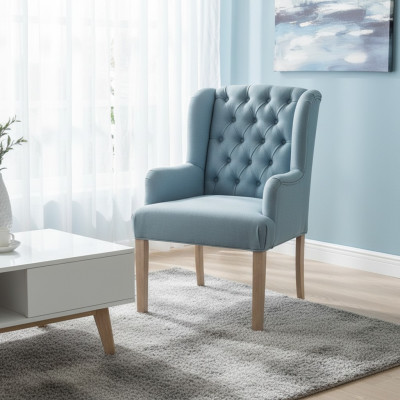 Set di poltrone Chesterfield grigie - Sedie di design Mobili di lusso Soggiorno da quattro.