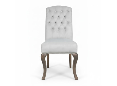 Chesterfield x4 sedie imbottite Set di design Sedi di tessuto Set di lusso per 4