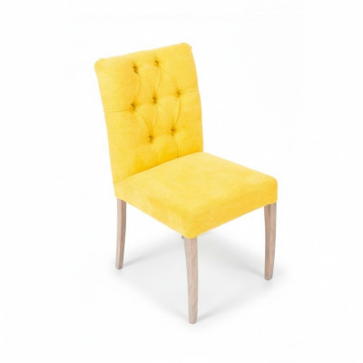 Giallo set di sedie Chesterfield esclusivo x6 sedie imbottite da sala da pranzo