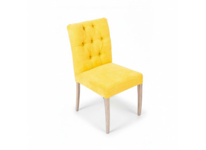 Giallo set di sedie Chesterfield esclusivo x6 sedie imbottite da sala da pranzo