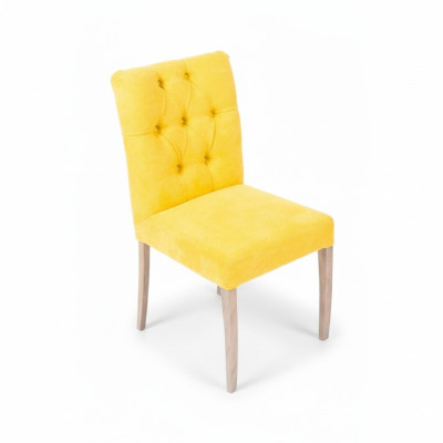 Moderne sedie Chesterfield da designer Set di sedie gialle Stilose sedie imbottite x10 pezzi.