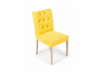 Moderne sedie Chesterfield da designer Set di sedie gialle Stilose sedie imbottite x10 pezzi.