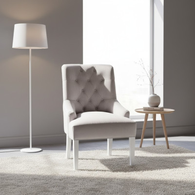 Sedie Chesterfield grigie con martello Design elegante Sedie d'hotel in velluto Gruppo di 6
