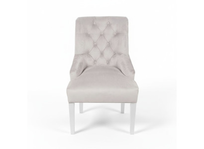 Sedie Chesterfield grigie con martello Design elegante Sedie d'hotel in velluto Gruppo di 6
