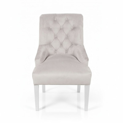 Grigie sedie Chesterfield design, set di poltrone imbottite in tessuto, x10 singoli posti.