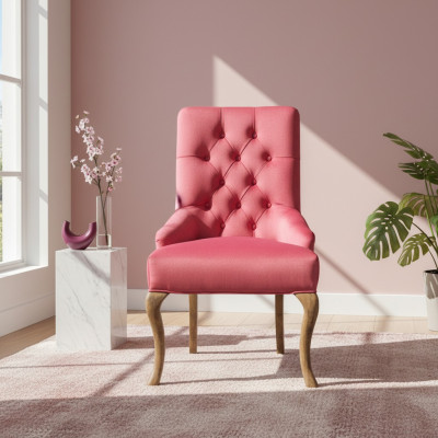 Design poltrone Chesterfield per hotel, tessuto imbottito in gruppo di 2 set.
