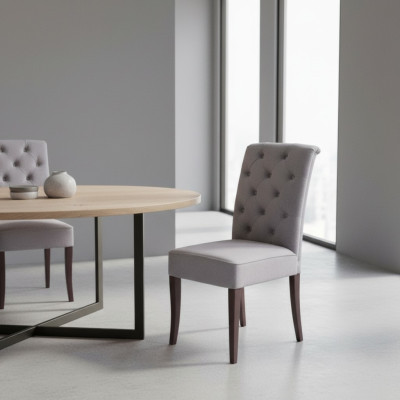 Design sedia Chesterfield Sedie Hotel set 2x tessuto imbottito gruppo