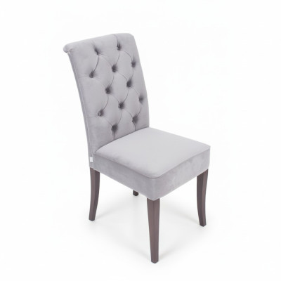 Gruppo di sedie Chesterfield grigie, set di mobili da designer x4 sedie