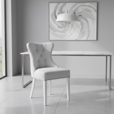 Set di 8 sedie design in pelle - Sedie con schienale imbottito - Mobili per la ristorazione