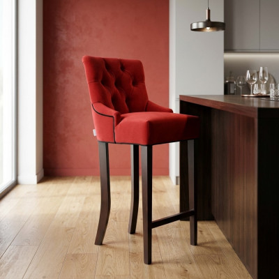 Sgabello da bar in velluto, set di 8 sgabelli da bar in tessuto design.   Sgabello da bar in velluto, set di 8 sgabelli da bar in tessuto design.