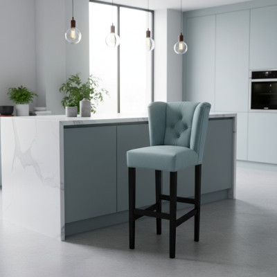Sgabello da bar in velluto set di 8 sedie da bar in stoffa design  Hocker aus Samt Set von 8 Stoffbarsessel-Design