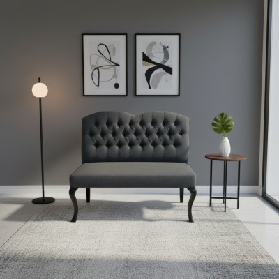 Chesterfield Banca Tessuto Panche Decorazione Ristorante Tessuto Negozio Divano Pelle