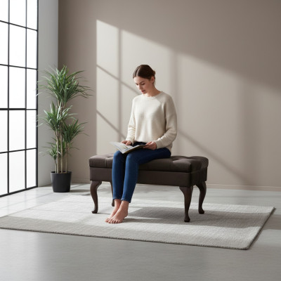 Sgabello Chaiselounge Poggiapiedi Guanciale Pouf Banca seduta Chesterfield