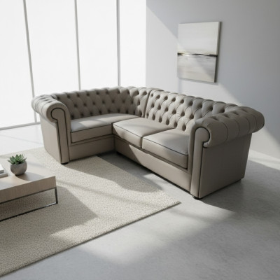 Divano ad angolo Chesterfield Chesterfield Divano imbottito Divano angolare imbottito Sedili angolari Sofà