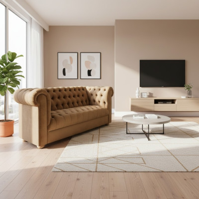 Divano a tre posti Chesterfield in pelle design divani in pelle.
